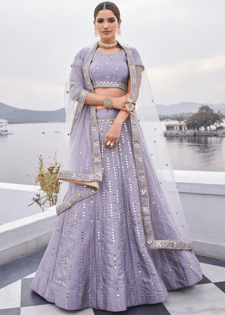 Pink Shaded Silk Lehenga Choli - Indian Modern Bridal Outfit | Crop blouse  designs, Blouse designs silk, Indian bridal lehenga